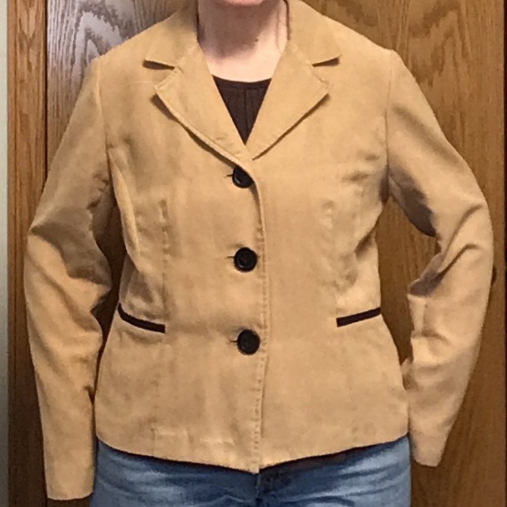 Studio I - Tan suede feel blazer jacket - Picture 1 of 9